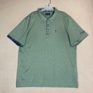 William Murray Polo Shirt Mens XL Green Golf Performance Stretch Breathable